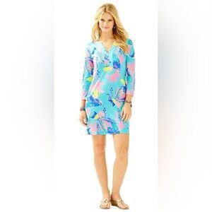 Lilly Pulitzer Riva Dress In Sandstorm Print